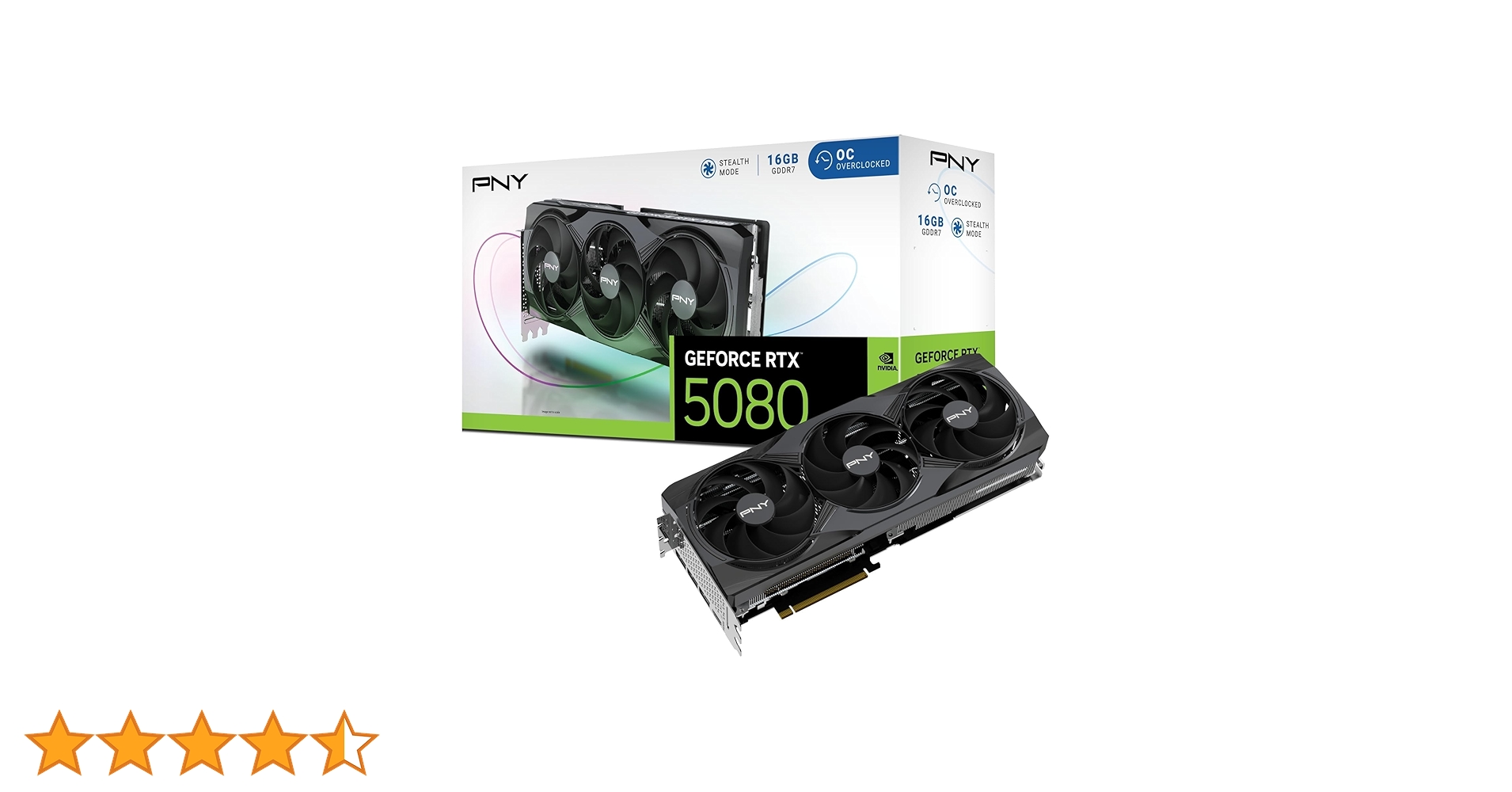 Amazon | PNY GeFORCE RTX 5080 16GB Overclocked TripleFan